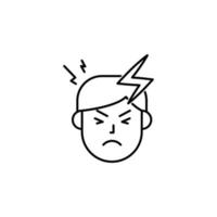 Headache, pain, allergic vector icon