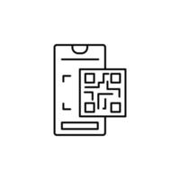 Smartphone Qr code vector icon