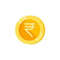 Rupee, coin, money color vector icon