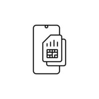 Dual sim mobile vector icon