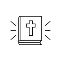 Biblia, libro, santo vector icono