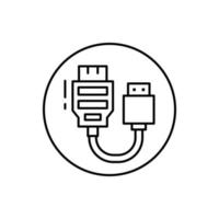 Hdmi, connector vector icon