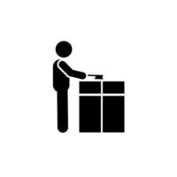 Wardrobe, man, worker vector icon