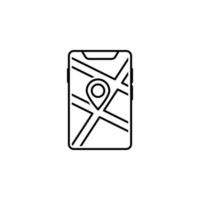 Smartphone GPS vector icon