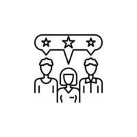 Workers, men, woman, assessment vector icon