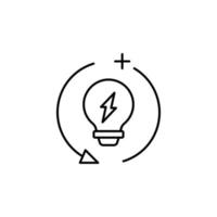 Light bulb, energy vector icon