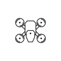 drone field outline vector icon