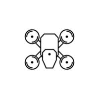 drone field outline vector icon