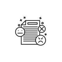Complaint, bad review, feedback vector icon