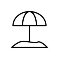 Umbrella, sand vector icon