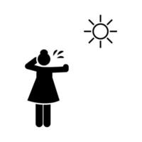 Sun, sensitive, skin vector icon