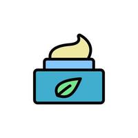 Moisturizer cream leaf vector icon