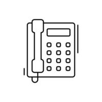 icono de vector de teléfono de oficina