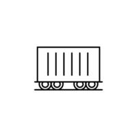 Railway carriage train vector icon