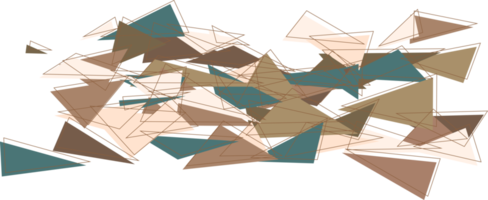 Basso poli, poligonale tecnologico elementi su un' trasparente sfondo, poligonale Rete sistema Collegare Linee e colorato triangolo sfondo modello. png