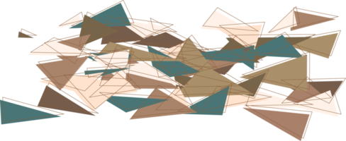 niedrig poly, polygonal technologisch Elemente auf ein transparent Hintergrund, polygonal Netzwerk System verbinden Linien und bunt Dreieck Hintergrund Vorlage. png