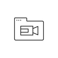 Folder camera vector icon