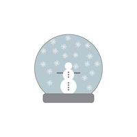 Snow globe for Christmas colored vector icon