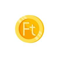 Forint, coin, money color vector icon
