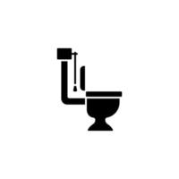 Closed, restroom, seat, toilet vector icon