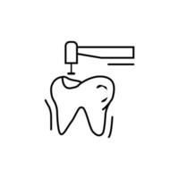 Dental treatment tool vector icon