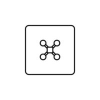 drone field outline vector icon