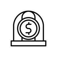 coin dollar cell vector icon