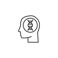 DNA, man, brain vector icon