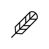 Feather, wing vector icon