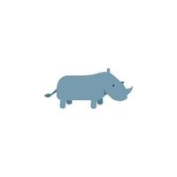 rhino, zoo, animal vector icon