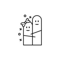 Relationship friend fingers vector icon