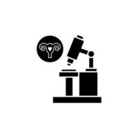 Microscope uterine, analysis vector icon