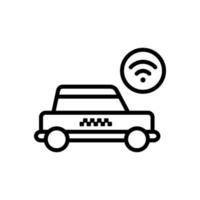 Taxi, auto, aceptado vector icono