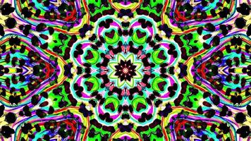 abstrakt Kaleidoskop Animation, abstrakt Mandala Film, geometrisch Hintergrund Animation video