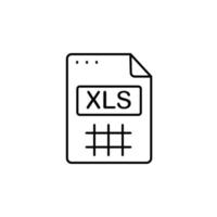 archivo, documento, xls vector icono