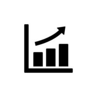 Chart arrow up graph bar histograms vector icon