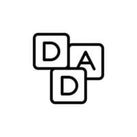 ABC Block, DAD vector icon