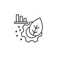 Gear eco growth vector icon