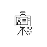 Camera man shooting streaming vector icon