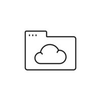 carpeta nube vector icono