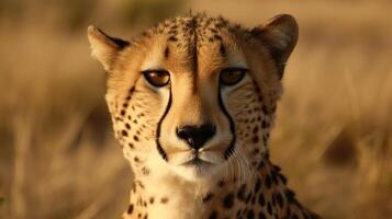 retrato de leopardo ai generado foto