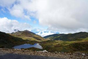 Strawberry Shape Lake in Between Mountain at Old Silk Route Sikkim photo