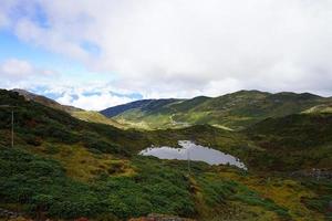 Strawberry Lake in Between Mountain Range in Old Silk Route Sikkim photo