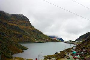 Green Nature and Changu or Tsomgo Lake at East Sikkim photo