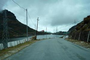 View of Tsomgo lake or Changu Lake from Beside Road photo