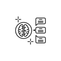 Contact messages brain vector icon