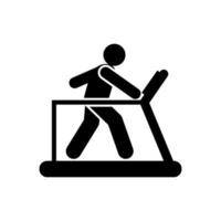 Treadmill, man vector icon