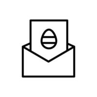 correo huevo letra vector icono