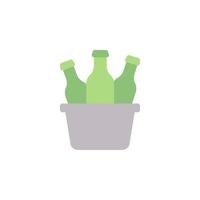 Ice box, Beers vector icon