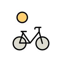 Bicycle, sun vector icon